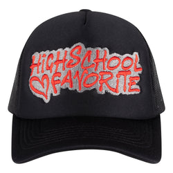 LOGO TRUCKER CAP - BLACK